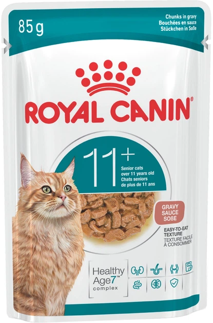 Royal Canin Ageing 11+ let Gravy 85g omaka s koščki za mačke Royal Canin Ageing 11+ let Gravy 85g omaka s koščki za mačke