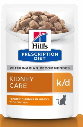 Hill’s Prescription Diet k/d Kidney Care Piščanec 85g vrečke za mačke