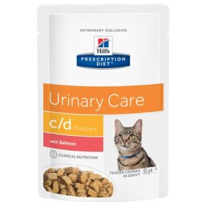 Hill's c/d Urinary Care vrečke za mačke 85 g - losos