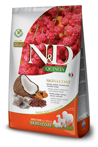 N&D Skin&Coat Sled+Kvinoja+Kosos+Kurkuma
