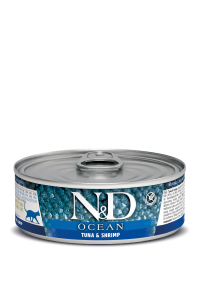 N&D pločevinke za mačke Adult Tuna+Rakci 80 g