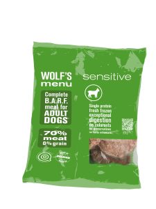 Wolf's Menu Sensitive mono jagnje - surova hrana za pse - odrasle 800 g