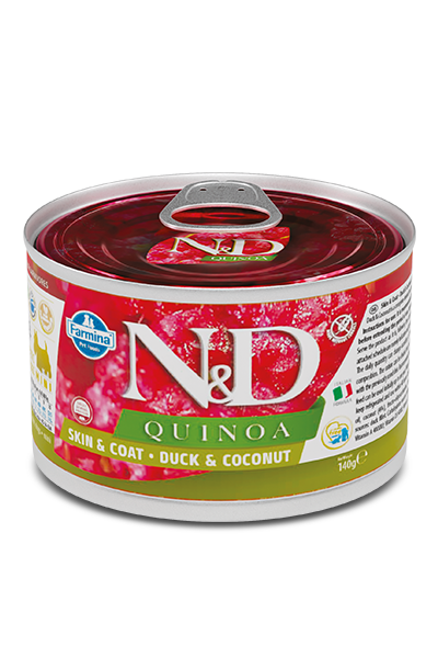 N&D Raca+Kvinoja+Kokos Skin&Coat pločevinke za pse 140 g