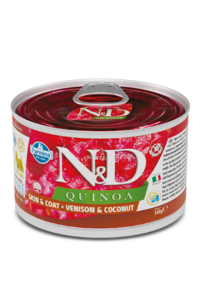 N&D Jelen+Kvinoja+Kokos Skin&Coat pločevinke za pse 140 g