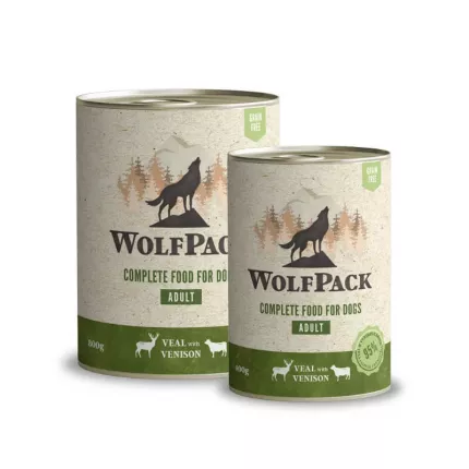 WolfPack Adult - teletina&divjačina pločevinke 400g