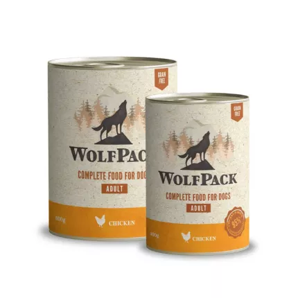 WolfPack Adult - piščanec pločevinke 400g