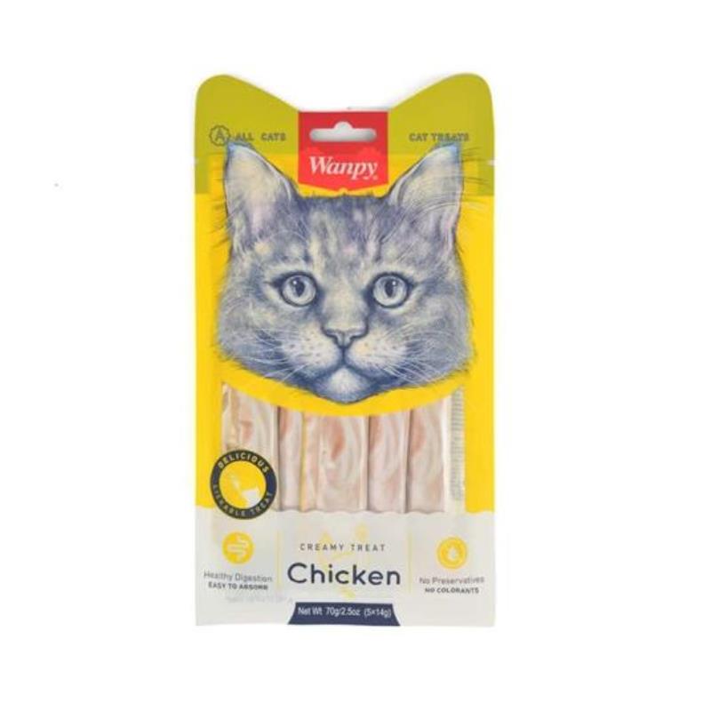 Wanpy Cat Creamy lickable treats - piščanec Priboljški za mačke 70g