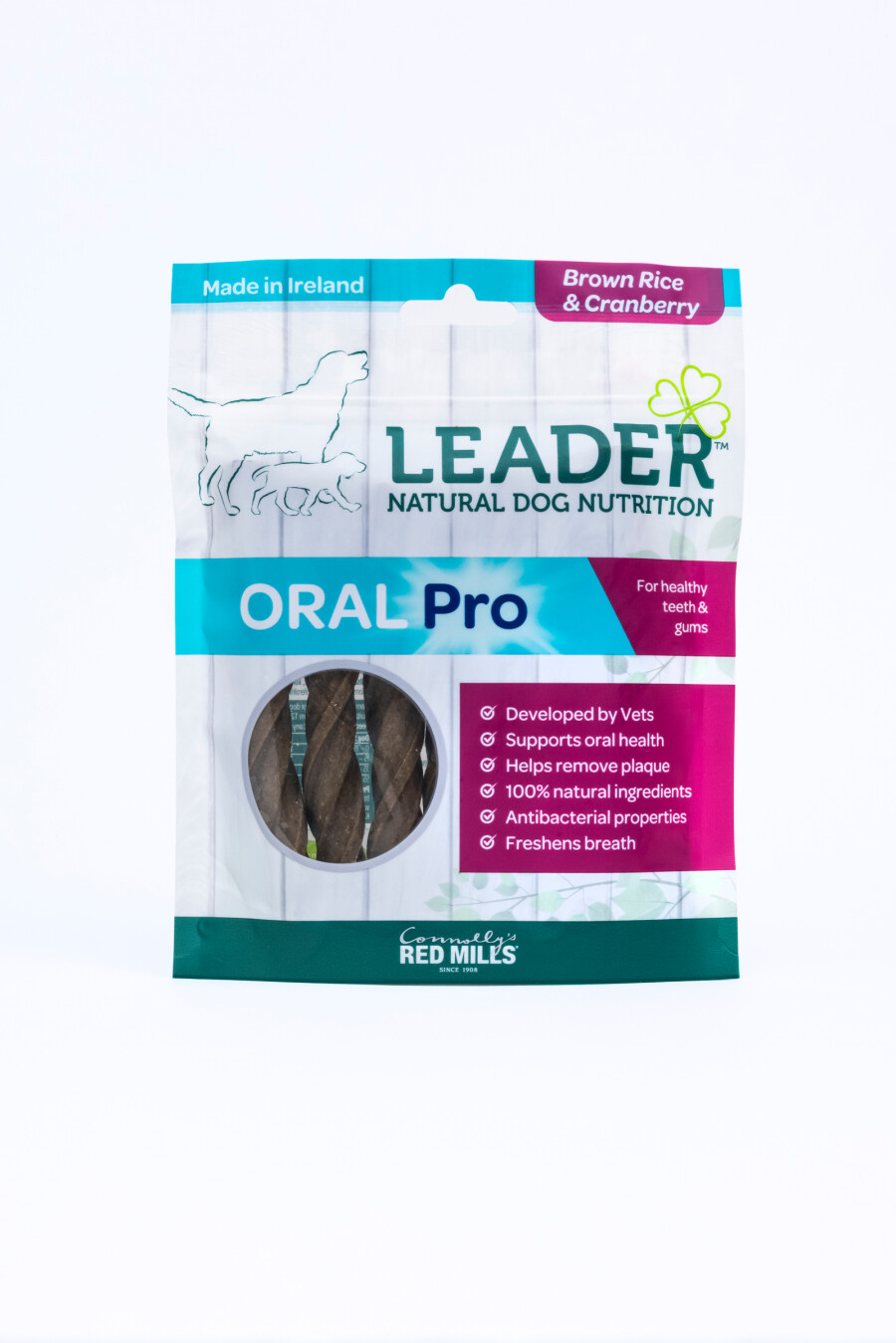 Leader Oral Pro dentalne spirale - brusnice 130g