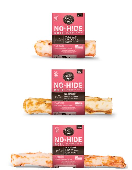 Earth Animal naravne žvečljivke No-Hide Losos rola priboljški za pse