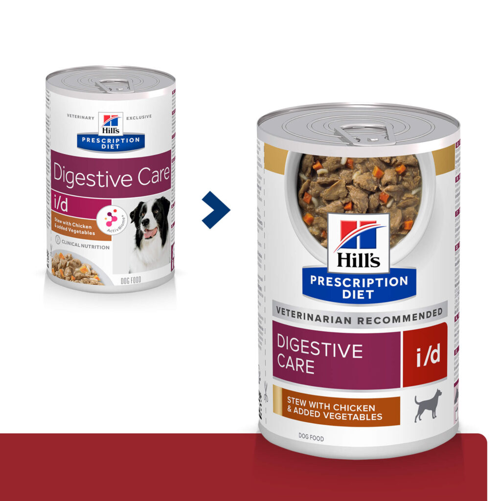 Hill’s Prescription Diet I/D Digestive Care Stew Piščanec 354g mokra hrana s koščki za pse