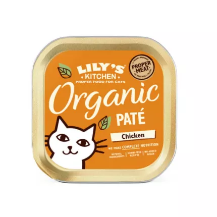 Lily's Kitchen Organic Pate - Piščanec, Svinjina in Govedina alu - Mokra hrana za odrasle mačke 85 g