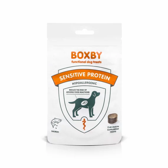 Boxby Sensitive Protein Hypoallergenic Losos 100g priboljški za pse