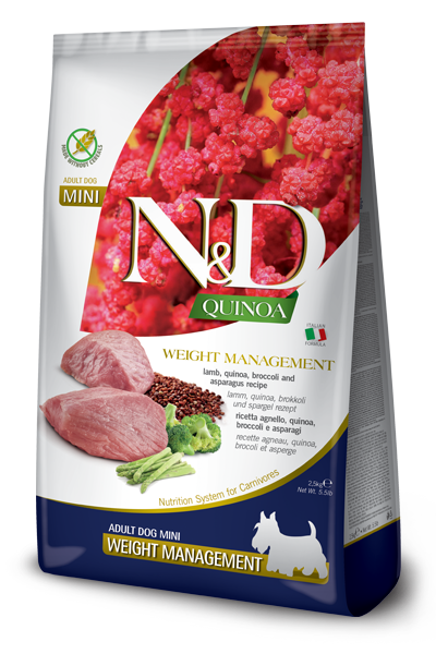 N&D Quinoa Weight Management Lamb Mini briketi za majhne pasme psov