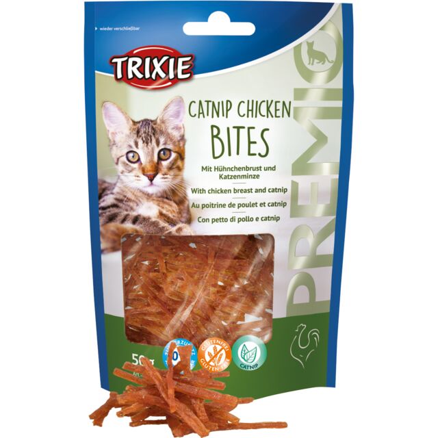 Trixie Catnip Piščančji ugrizi 50g priboljški za mačke