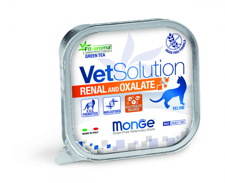 MONGE VETSOLUTION RENAL AND OXALATE 100g pašteta za mačke