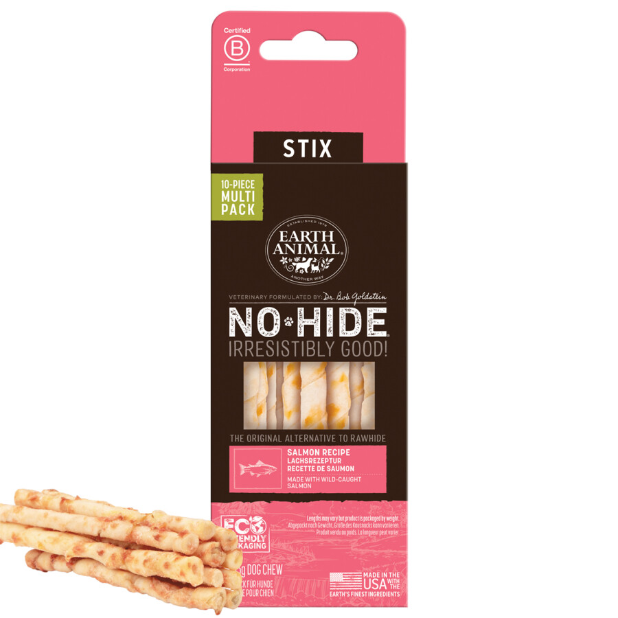 Earth Animal naravne žvečljivke No-Hide Losos palčke 10 kosov priboljški za pse Earth Animal naravne žvečljivke No-Hide Losos palčke 10 kosov priboljški za pse