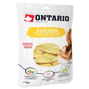 Ontario kuhane piščančje prsi 70g priboljški za mačke