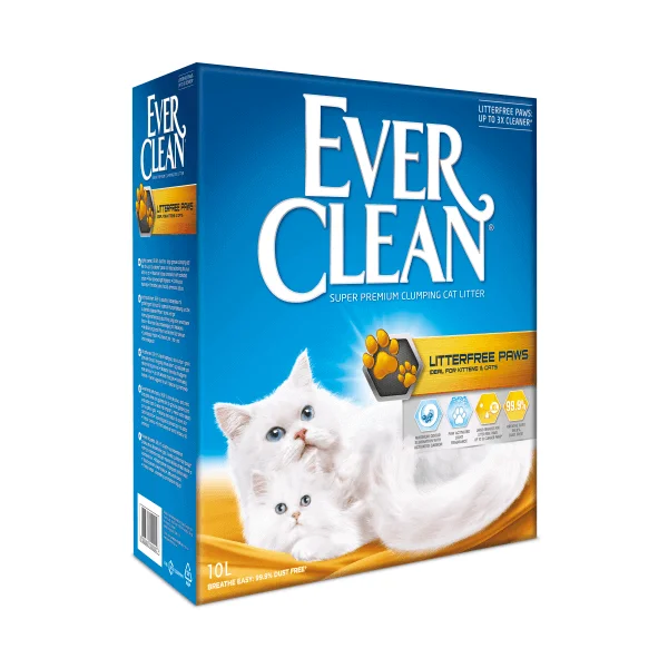 Ever Clean Litterfree Paws 6L ali 10L posip za mačje mladičke in dolgodlake mačke