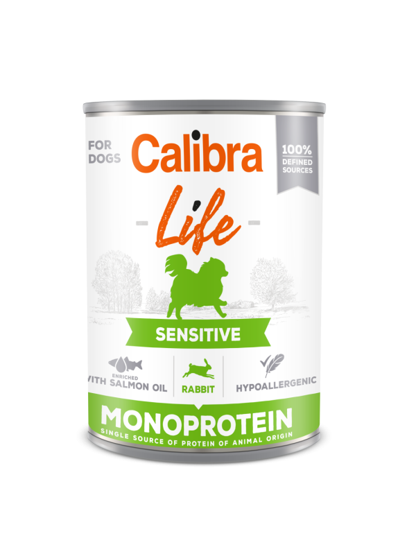 Calibra Life Sensitive Kunec 400g mokra hrana s koščki za pse