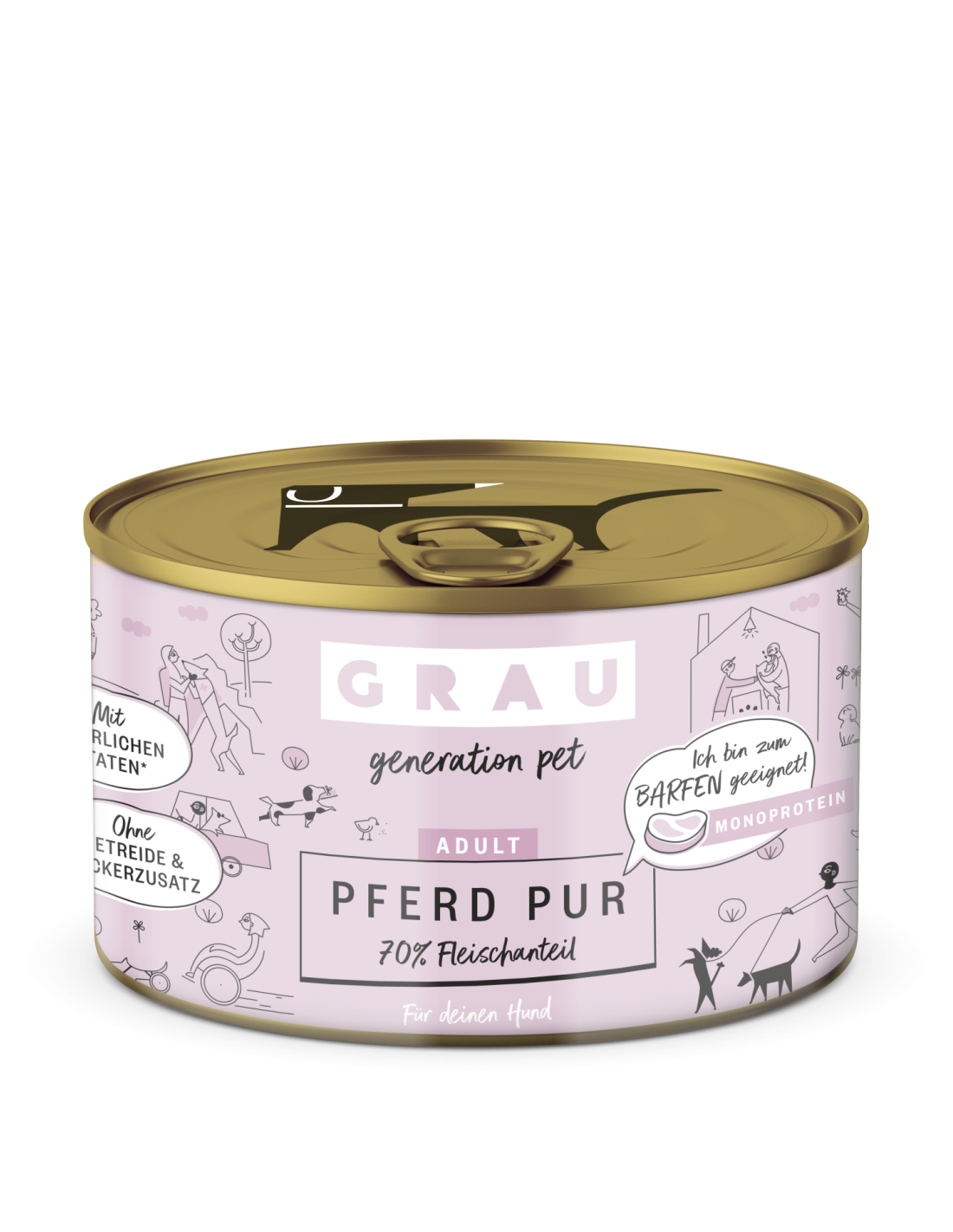 Grau Generation Pet Mono Konj mokra hrana s koščki zapse