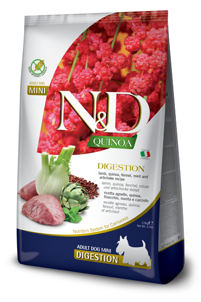 N&D Quinoa Digestion Jagnjetina Mini 800g briketi za majhne pasme psov
