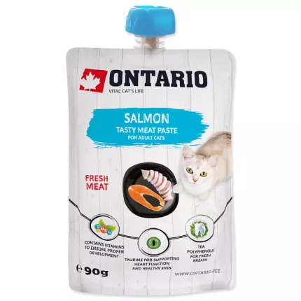 Ontario Cat pasta z Lososom 90g priboljški za mačke Ontario Cat pasta z Lososom 90g priboljški za mačke