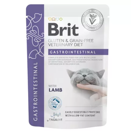 Brit Gluten & Grain Free veterinarska dieta Gastrointestinal 85g omaka s koščki za mačke Brit Gluten & Grain Free veterinarska dieta Gastrointestinal 85g omaka s koščki za mačke