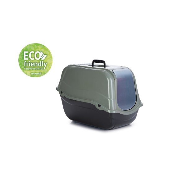 Romeo Zeleno-Črn 57x39x41 cm zaprto mačje stranišče