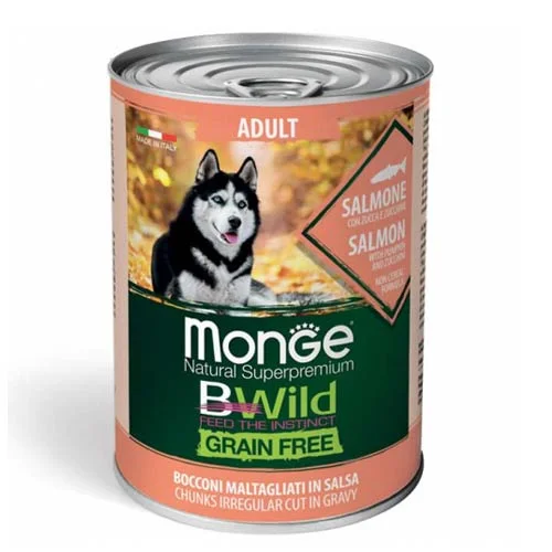Monge Bwild Adult losos z bučo in bučkami 400 g