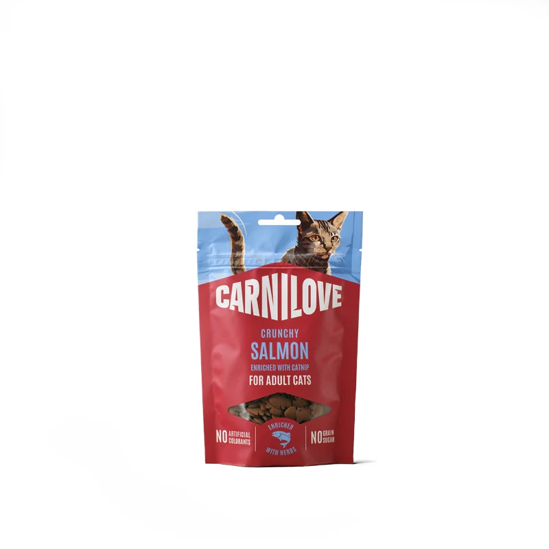 Carnilove Cat Crunchy priboljški, losos in mačja meta - 50 g
