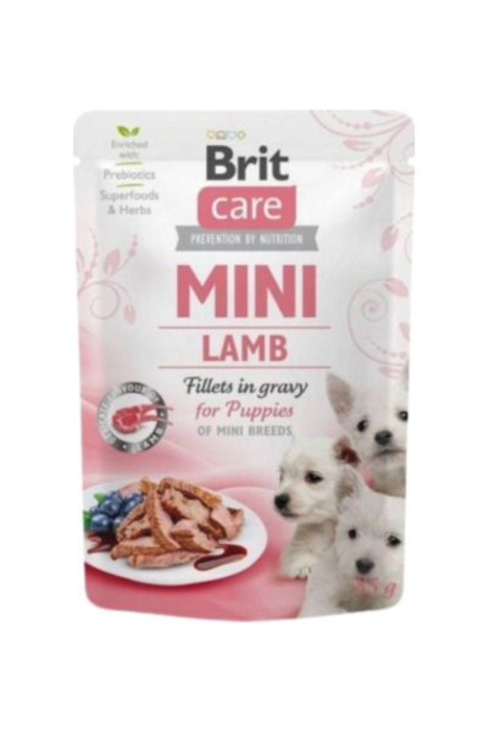 Brit pouch Mini Puppy with Lamb fillets ingravy 85g